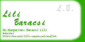 lili baracsi business card